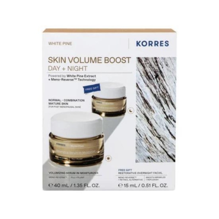 KORRES Promo Pin Alb Crema de Zi pentru Piele Normala-Mixta 40ml & Crema de Noapte 15ml