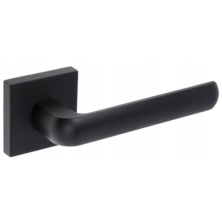 Maner usa interior Gamet Narif, rozeta patrata, negru mat