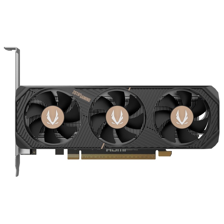 Видео карта Zotac GeForce RTX 5050, 8 GB GDDR6, активна, черна, размери 182,5x38,2x69 мм