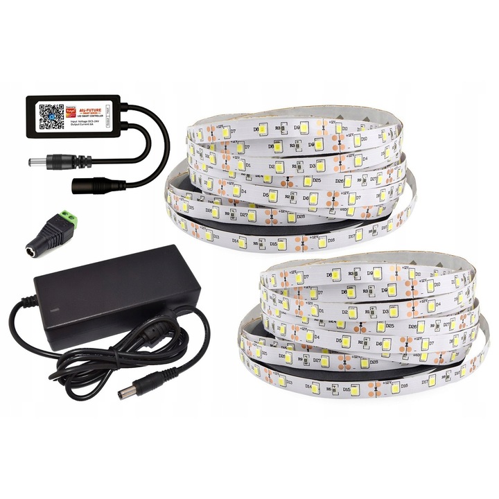 Set Banda LED 10m Alb Rece SMART WiFi TUYA IP20