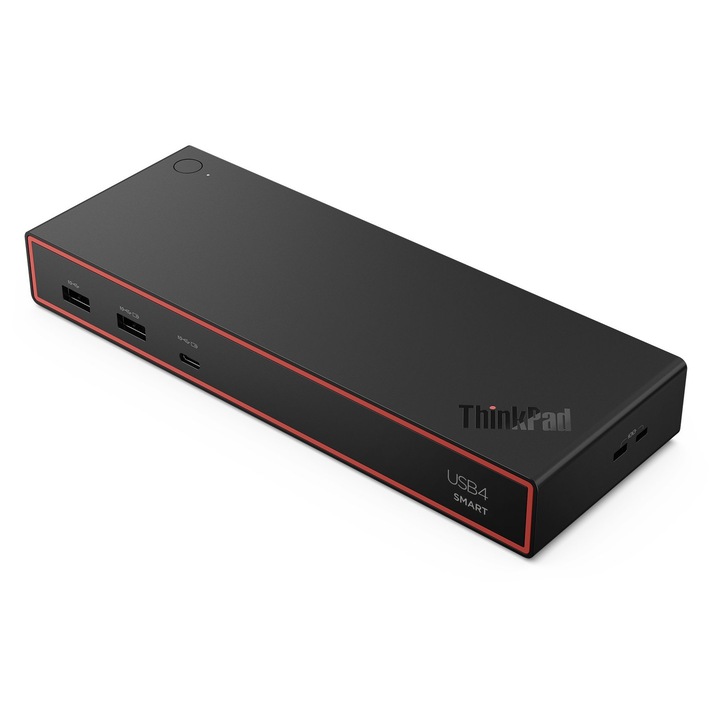 Докинг станция Lenovo ThinkPad USB4 Smart Dock 5500, 65W, 3840x2160px, черна, 218x80x31,5 мм