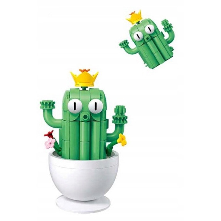 Set Construction Sluban Cactus Verde in Ghiveci - 14 Ani+