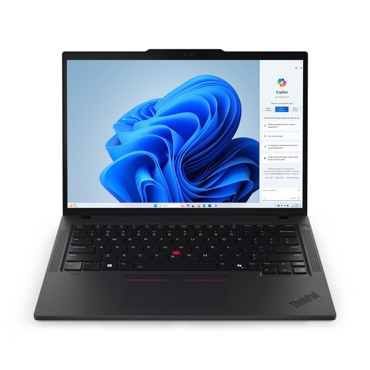 Laptop Lenovo ThinkPad T14 Gen 5, Intel Core Ultra 7, 32 GB, 1 TB SSD, 14", negru