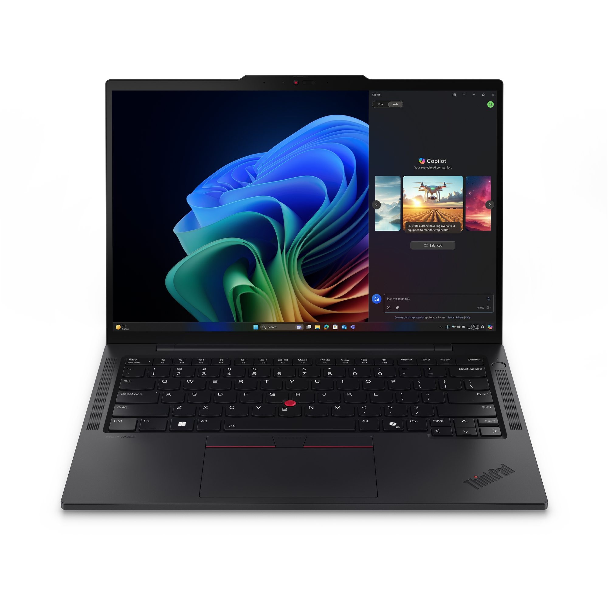 Laptop Lenovo ThinkPad T14s Gen 6 21M1000VPB, 14 inch 1920 x 1200 Touchscreen, AMD 360 8 C / 16 T, 3.3 GHz - 5.0 GHz, 8 MB 16 MB cache, 32 GB LPDDR5X, 1 TB SSD, AMD 880M Graphics, Windows 11 Pro, Negru