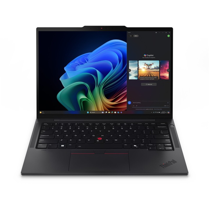 Laptop Lenovo ThinkPad T14s Gen 6 21M1000VPB, 14 inch 1920 x 1200 Touchscreen, AMD 360 8 C / 16 T, 3.3 GHz - 5.0 GHz, 8 MB 16 MB cache, 32 GB LPDDR5X, 1 TB SSD, AMD 880M Graphics, Windows 11 Pro, Negru