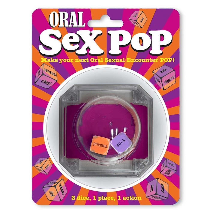 Еротична игра Орален секс поп, LITTLE GENIE PRODUCTIONS, 2 зара, компактна, за възрастни