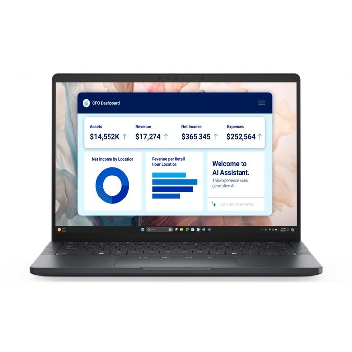 Laptop Dell Pro 13 Premium, 13.3" QHD+ Touch, 32GB RAM, 512GB SSD, 5G, negru