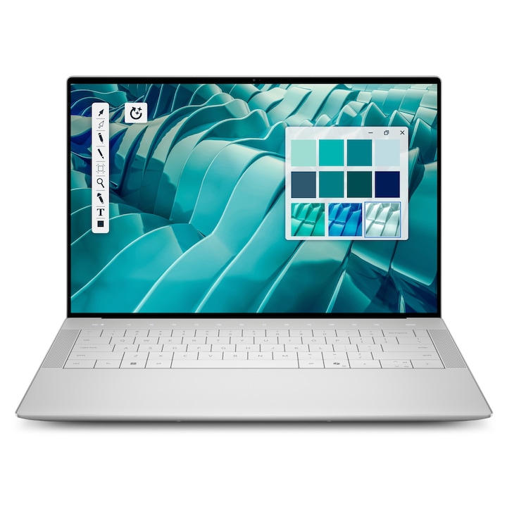 Laptop DELL 14 Premium DA14250, Intel Core Ultra 7, 32 GB, 1 TB SSD, Ecran 3.2K, Platina
