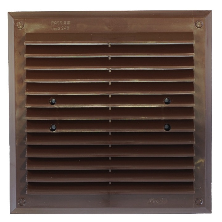 Grilaj de ventilatie, UN, 215x215mm, culoare maro