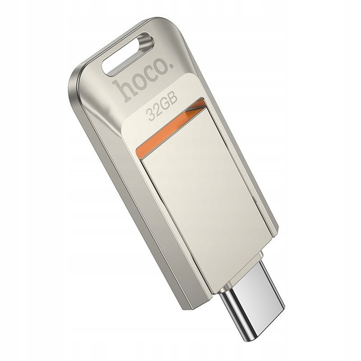 USB pendrive HOCO UD17 32GB, USB-A + USB-C 3.0, fém