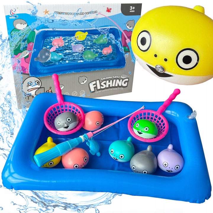 Joc Amuzant de Pescuit cu Magneti pentru Copii - Piscina Gonflabila