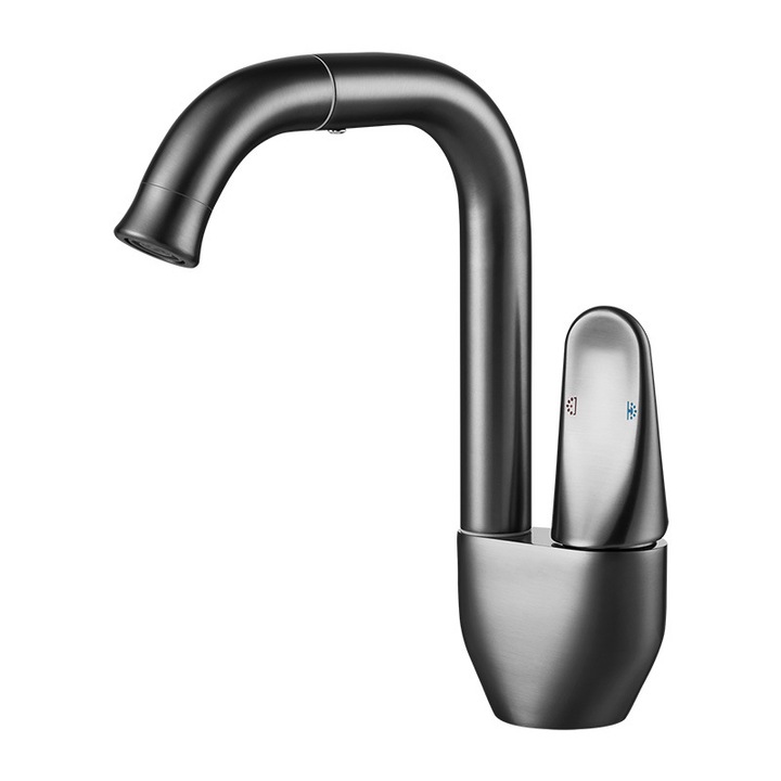 Санитарна батерия, меден кран, въртящ се, 26x20x7см, сив