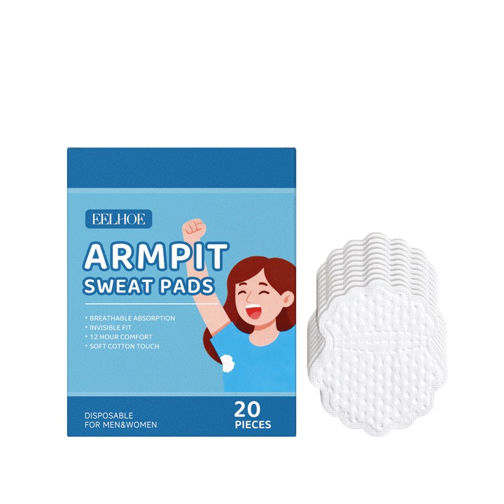 Deodorant, pad pentru transpiratie sub brat, ingrijire delicata, 20 bucati