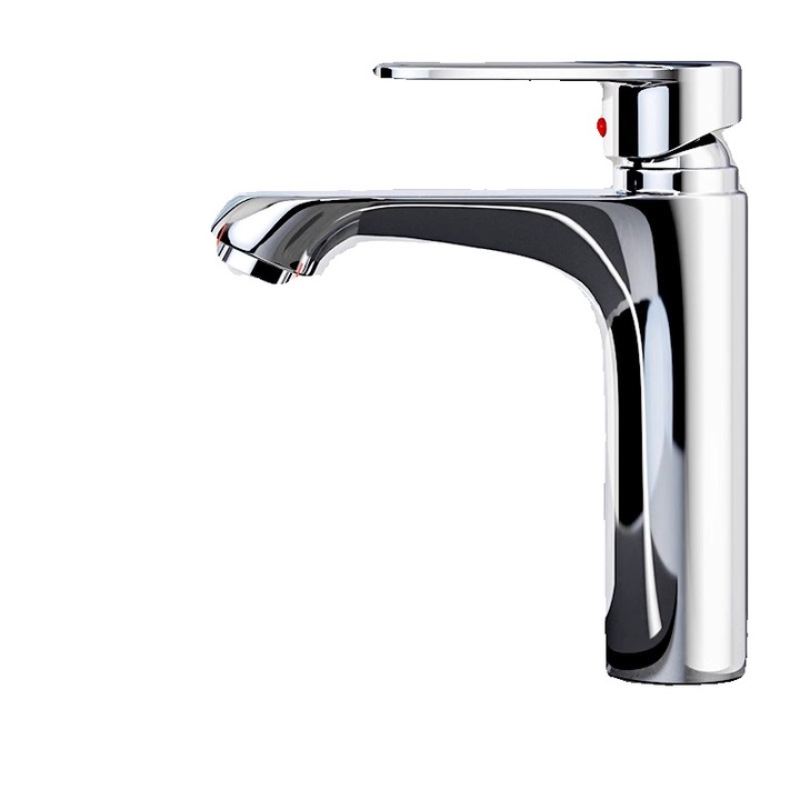 Медна батерия за баня, двойна употреба топла и студена вода, 17x10x10cm, с 80cm захранваща тръба