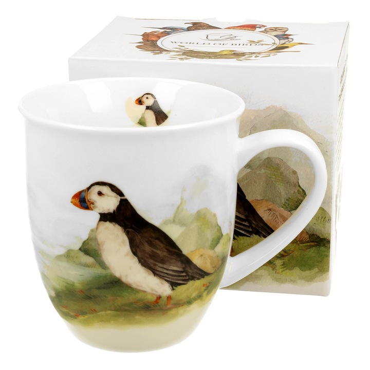 Cana 400 ml Lumea Pasarilor Macaleandru - Portelan New Bone China