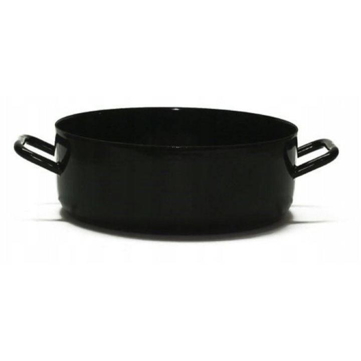 Oala Masiva Metalac, 36 cm, 12 L, Emailata, Negru