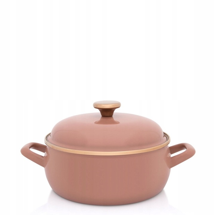 Oala Emailata Mokka 22cm, 3.8L, Bej - Ideala pentru Gatit