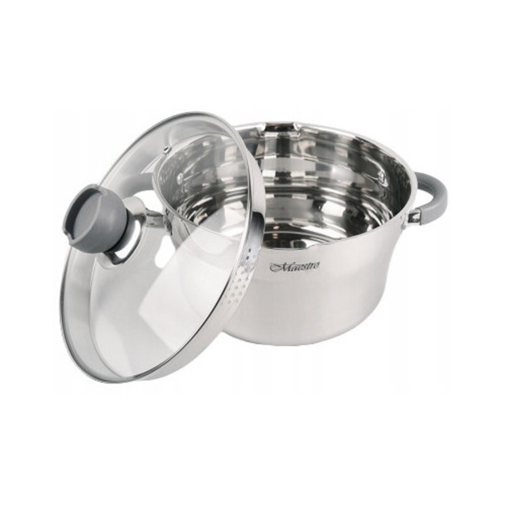 MAESTRO MR3507-18 fazék, 2.4L, Inox, Indukciós, Fedővel