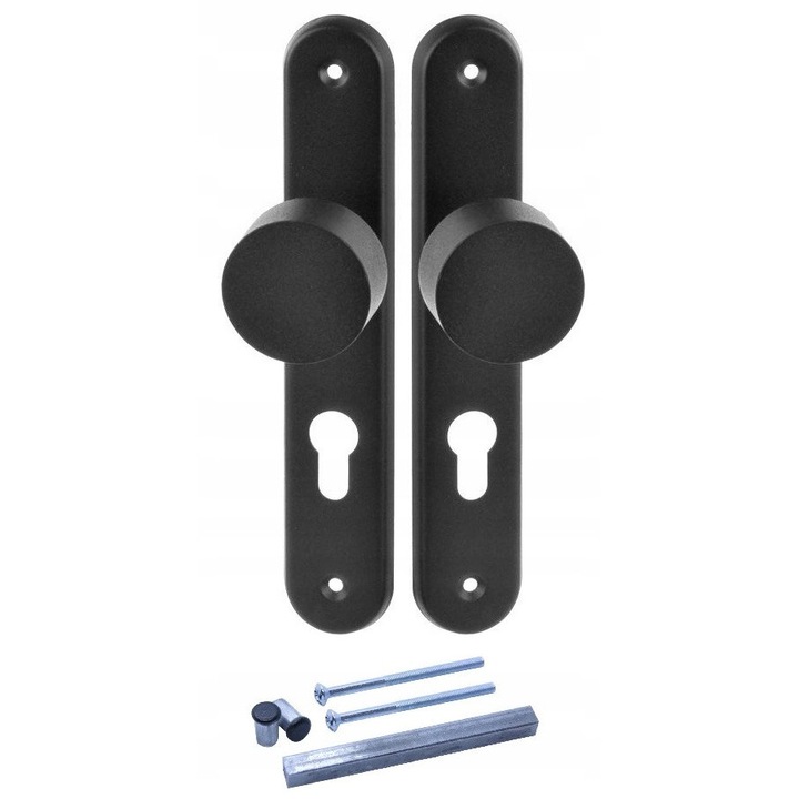Manere usa Steelfence, set 90mm, negru, 230x40mm, rotative