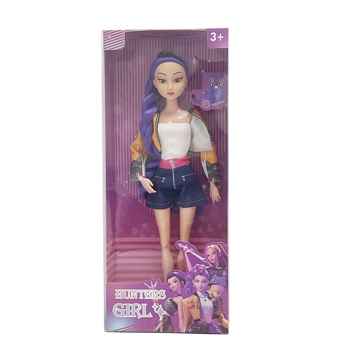 Papusa, Baba, Varázsló Baba, Emalis Baba, Lila Haj