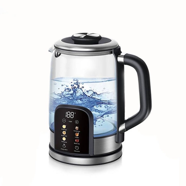 Fierbator electric din sticla, dublu strat, inox, 220V