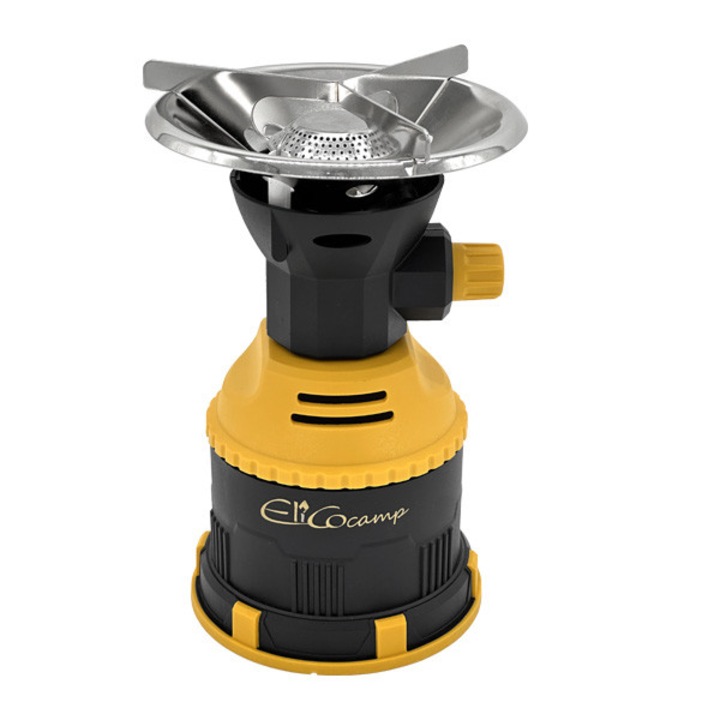 ELICO VT-888 kemping gázfőző, bután/propán-bután, 1,2 kW, 135mm, GAS-STOP rendszerrel