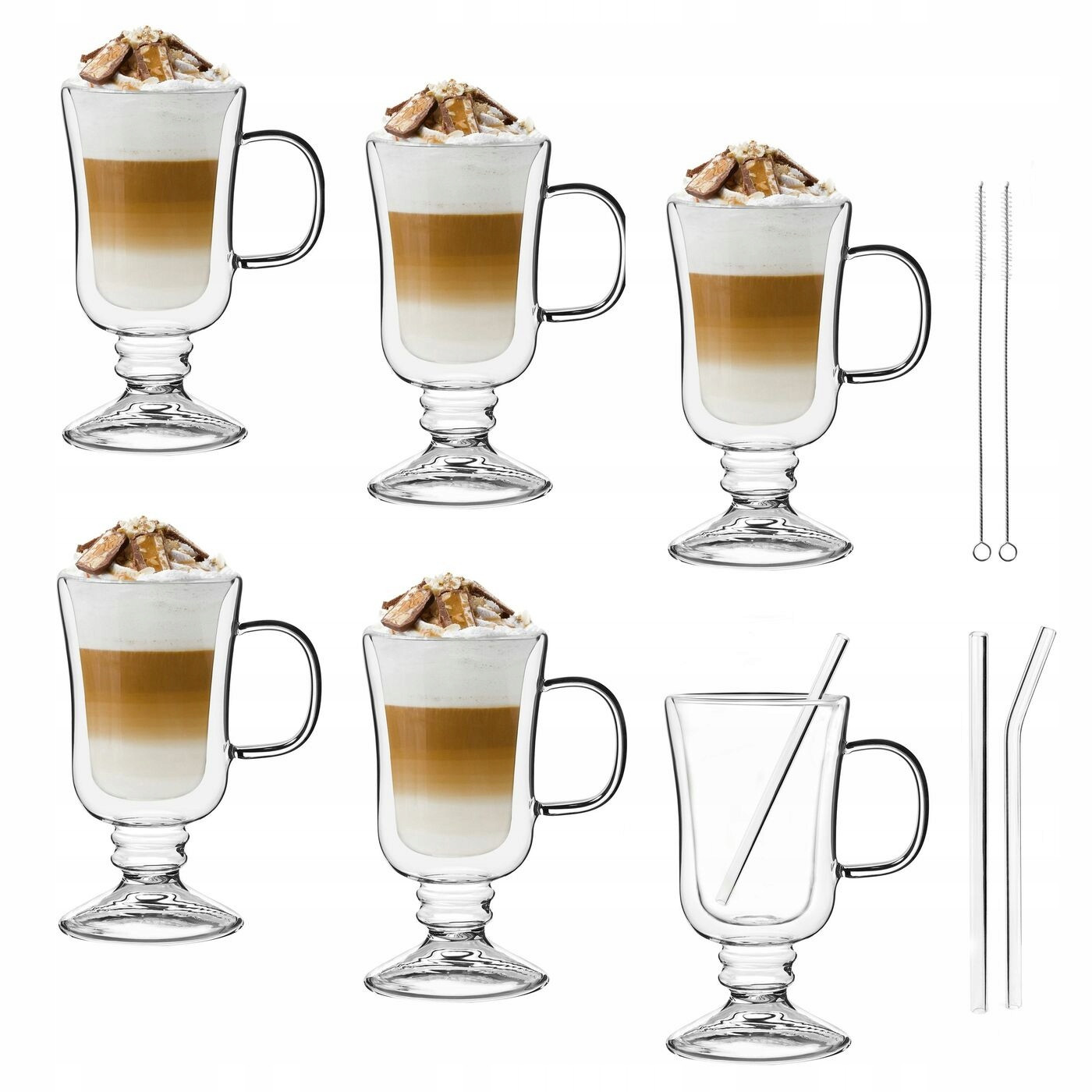 Tadar Sublime Irish 200ml termikus pohárkészlet, 6 db, szívószállal