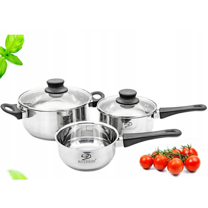 Set 5 Pies Vaze Gatit Inox, Inductie, Meyerhoff