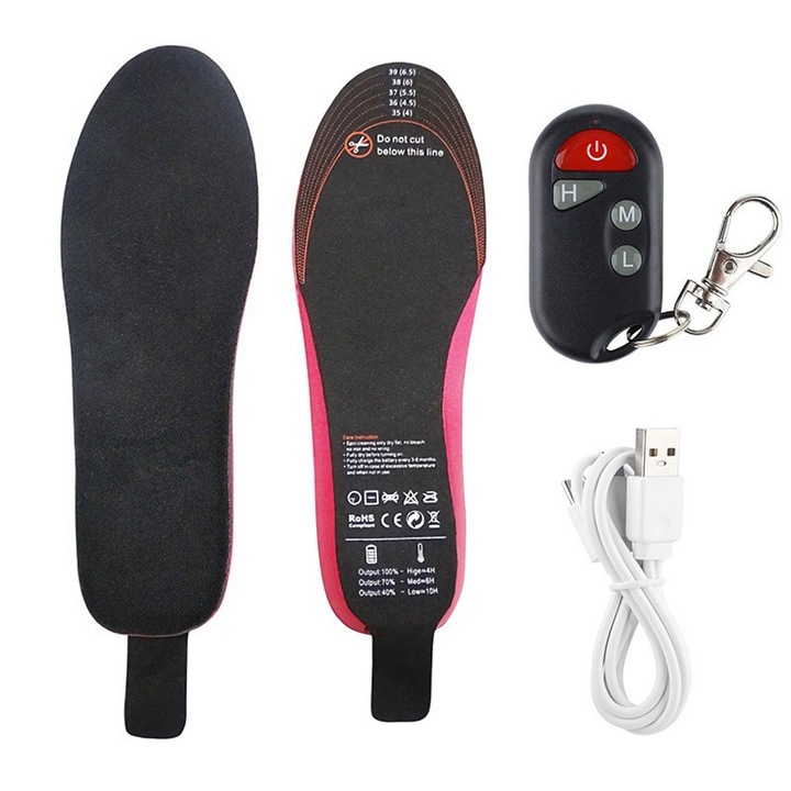 Talpmelegítő, elektromos, USB, állítható, mosható, uniszex, 41-46