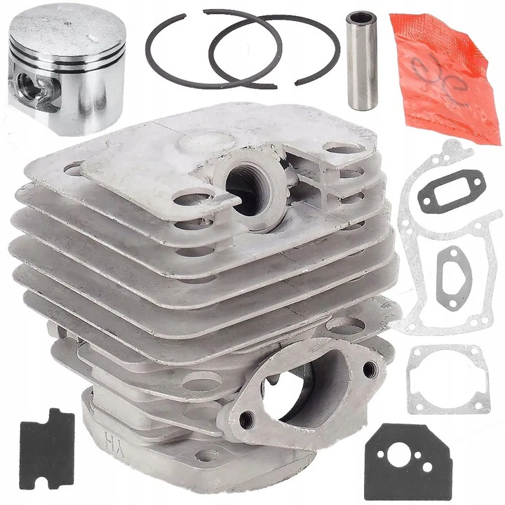 Set cilindru piston 45 mm, GERMAN, cromat, pentru fierastrau cu lant, Multicolor