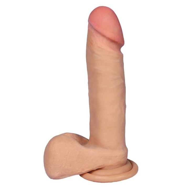 Въртящ се дилдо, B - Series Real, 7 ротации, бежов, с вендуза