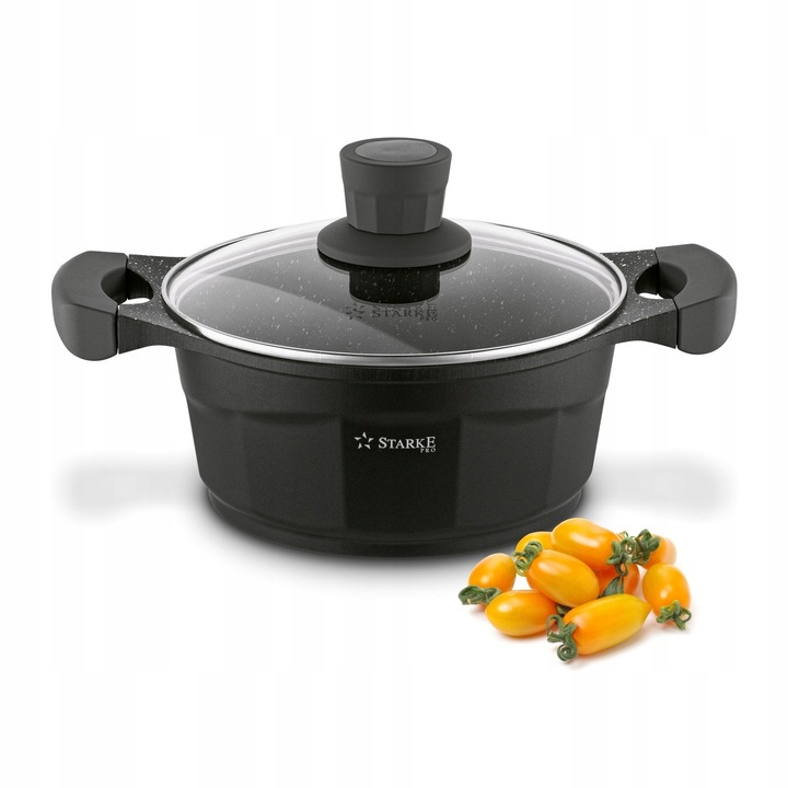 Cratita Starke Pro Octagon 2.4L, 20cm, Inductie, Marmorata