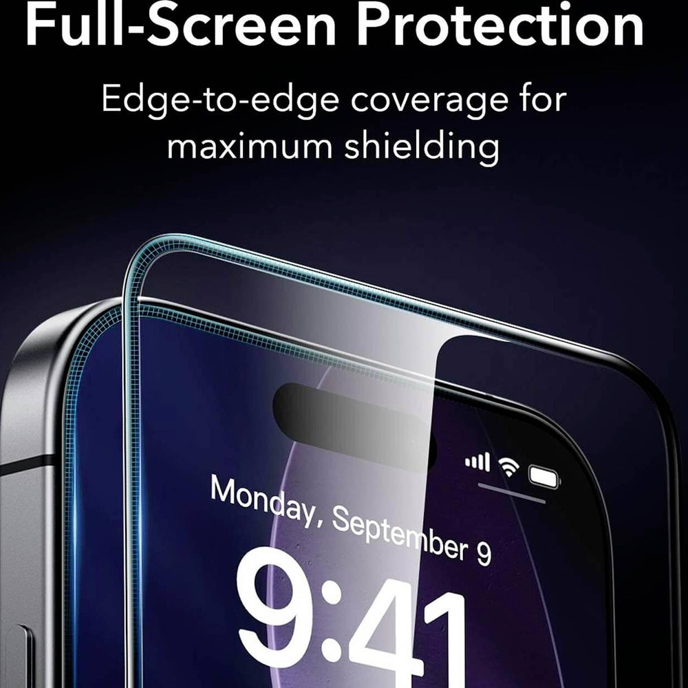 Folie pentru iPhone 16 Pro / iPhone 17 (set 2) - ESR Armorite Screen Protector UltraFit - Black
