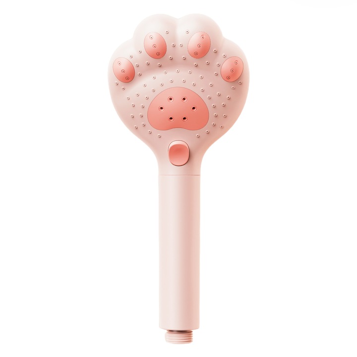 Dus cu cap de dus presurizat, labuta de pisica, roz