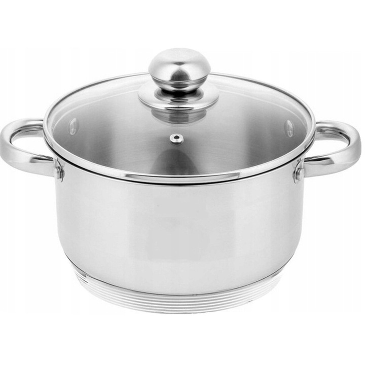 Garnet din otel inoxidabil 10.1L, 28cm, 17cm, cu capac, inductie, set