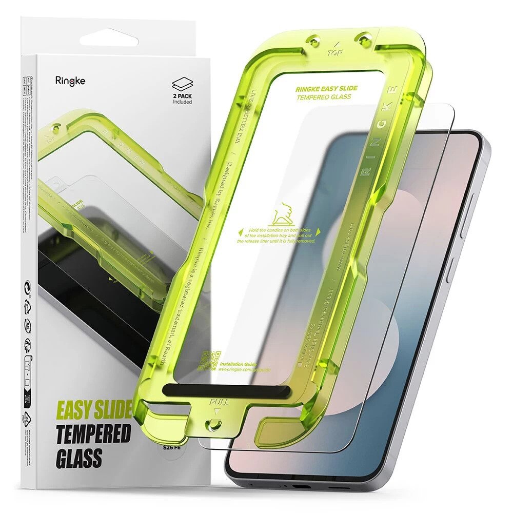 Folie pentru Samsung Galaxy S25 FE (set 2) - Ringke Easy Slide Tempered Glass - Clear