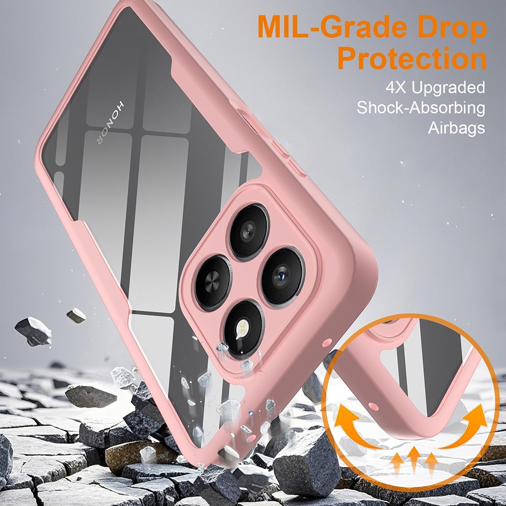 Husa + Folie pentru Honor 400 Smart / X7d 4G, SKYDDAR INNOVATION, [Pachet 360°] ColorVerse, set cu sticker, Roz