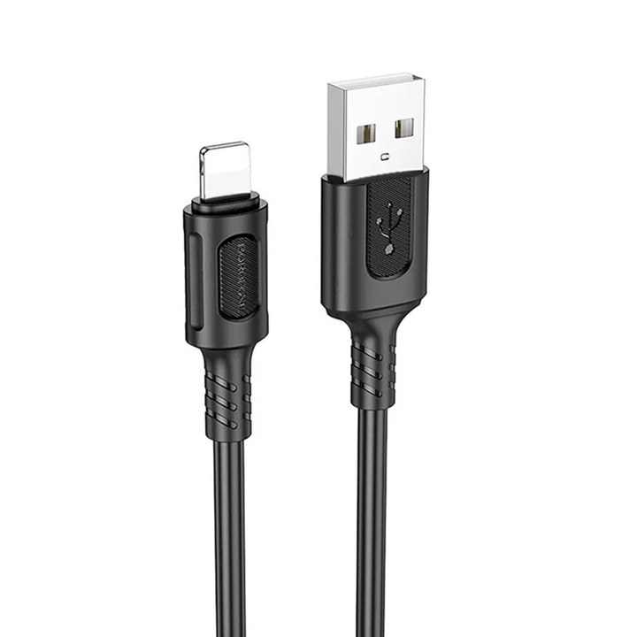 Cablu de Incarcare, USB-A la IP, 2.4A, 1m - Borofone (BX111) - Black