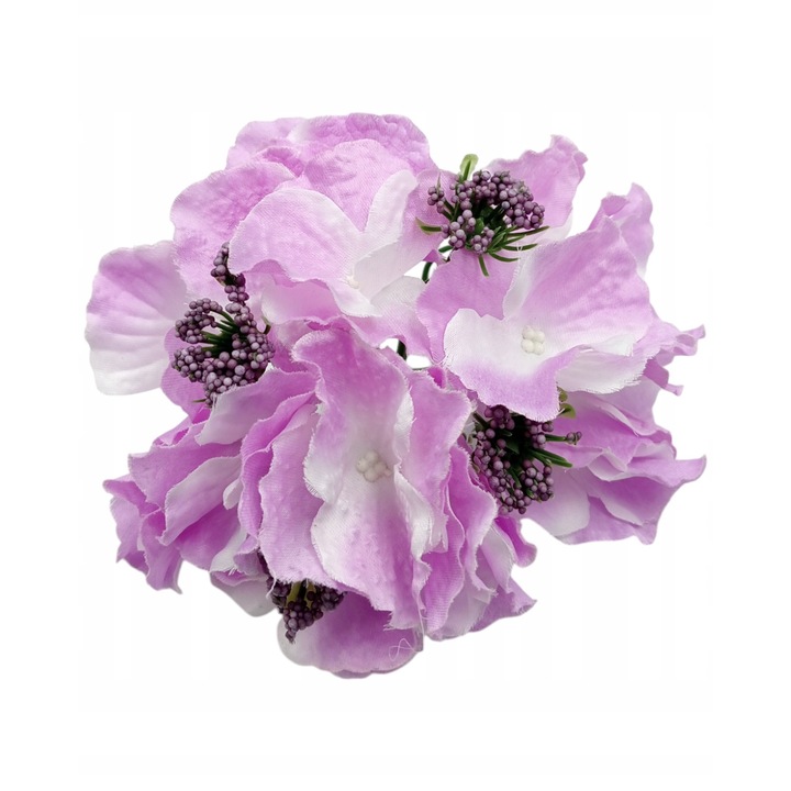 Hortensie Artificiale Decorative, Capete Flori Violet, 17cm, 1 Bucata