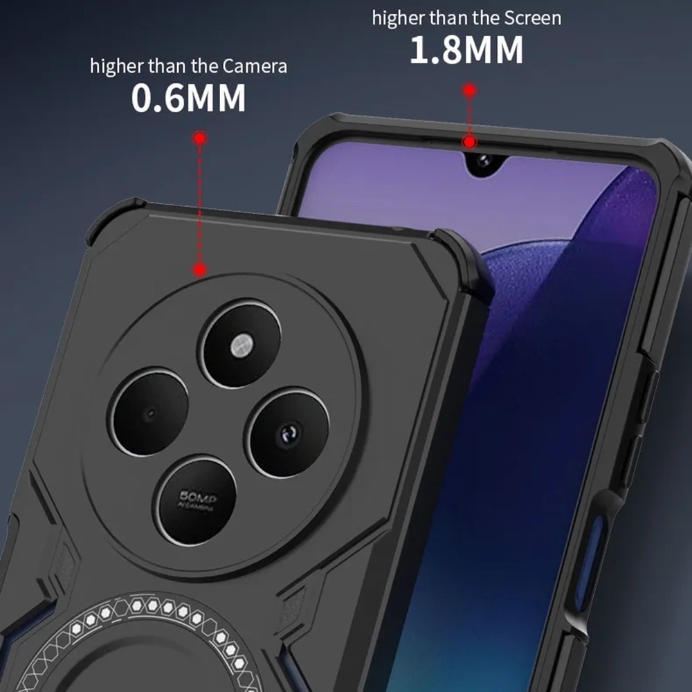 Husa pentru Xiaomi 15T Pro, SKYDDAR INOVATION, ArmorMag, Magsafe, set cu sticker, Negru