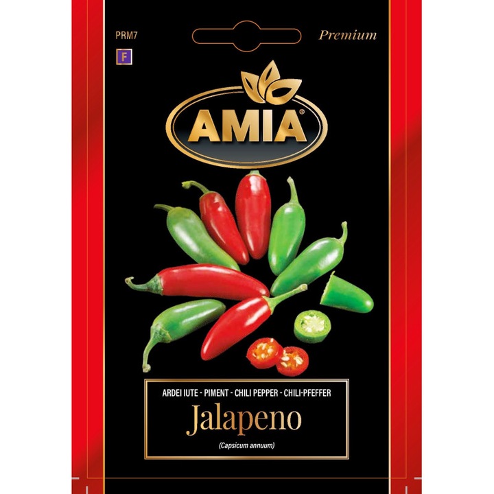 Seminte ardei iute Jalapeno Amia, 0.2g, 5-9cm, 6000-8000 SHU