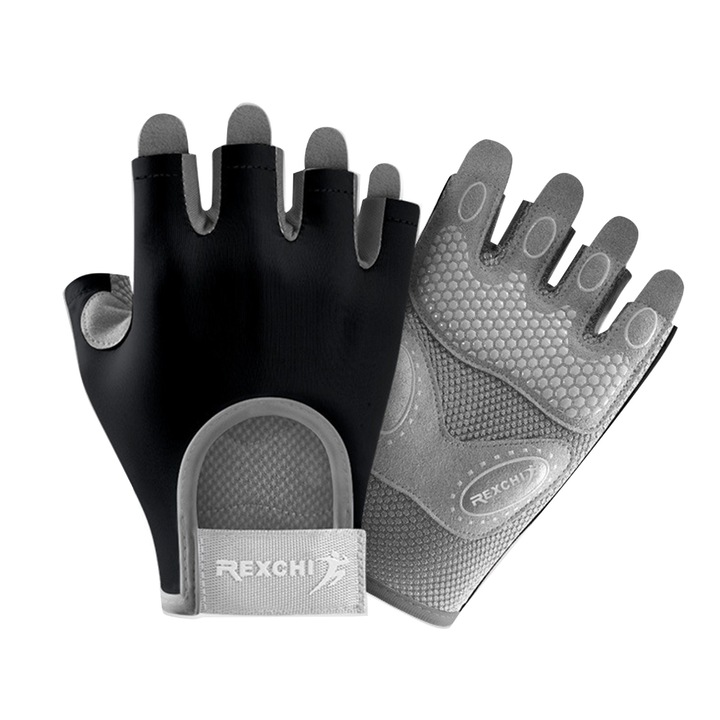 Manusi sport, antrenament, roz/gri/negru/albastru-pink/visiniu, set de 1 pereche, marime S/M/L