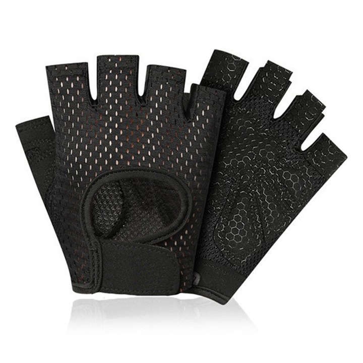 Manusi sport, antrenament, negru, marime L, set de 1 pereche