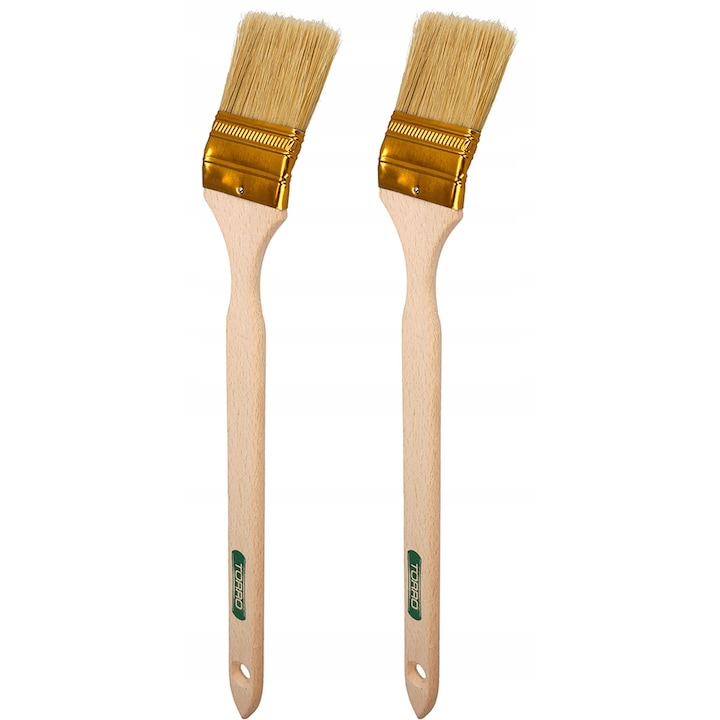 Set 2 Pensule Vopsit Calorifer Unghiular 63mm TORRO SILVER