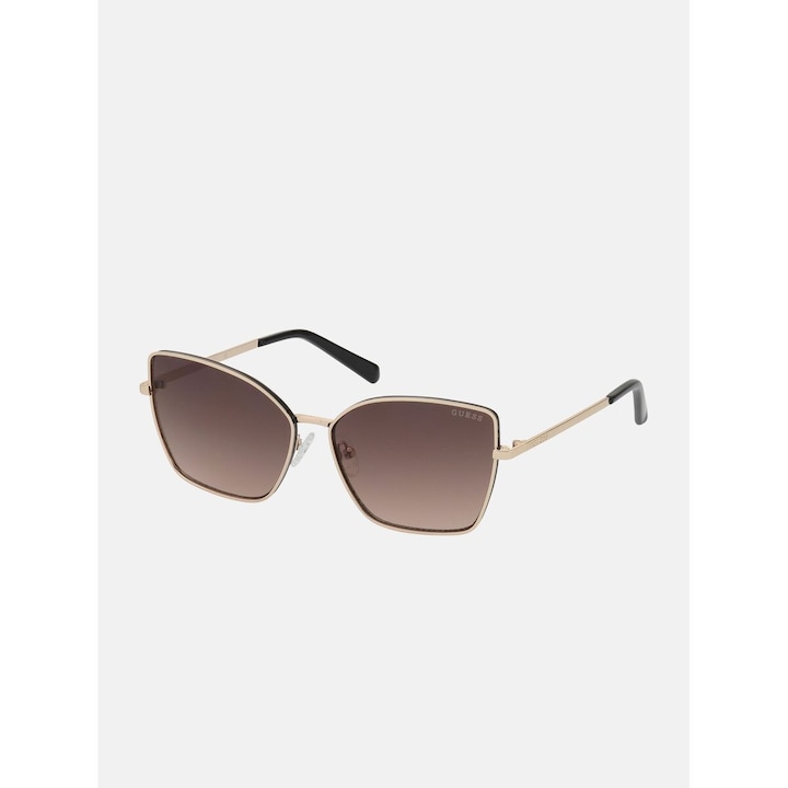 Ochelari de soare, Guess, GF00014-5732F, culoare maro/aura, lentile ø 57 mm, protectie UV400, material lentile policarbonat, rama metalica