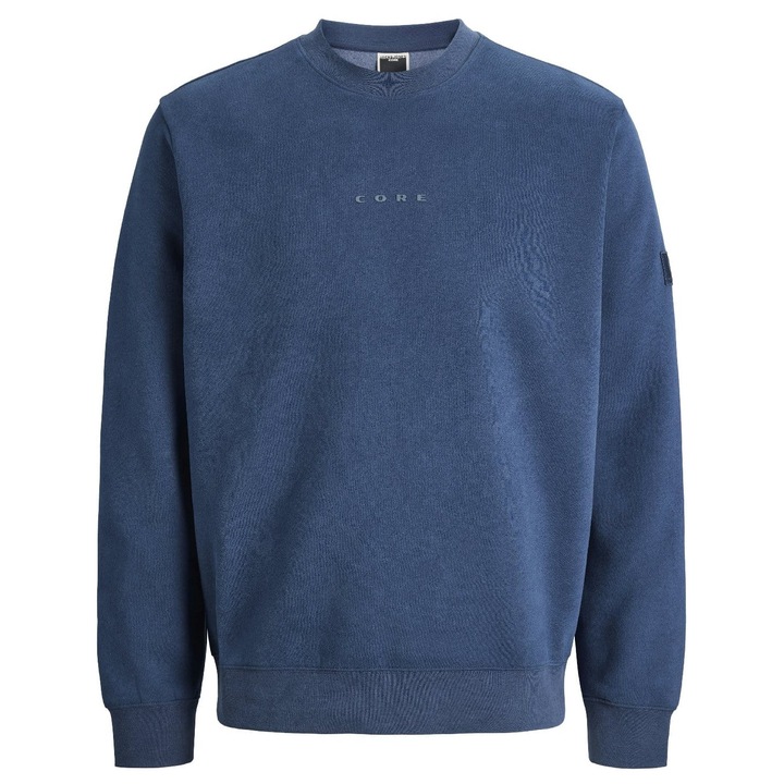 JACK & JONES Point Sweat Crew Bf kék pulóver L INTL