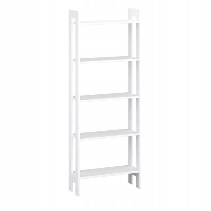 Biblioteca scara, Target Home, 5 polite, alb mat, 165x62cm