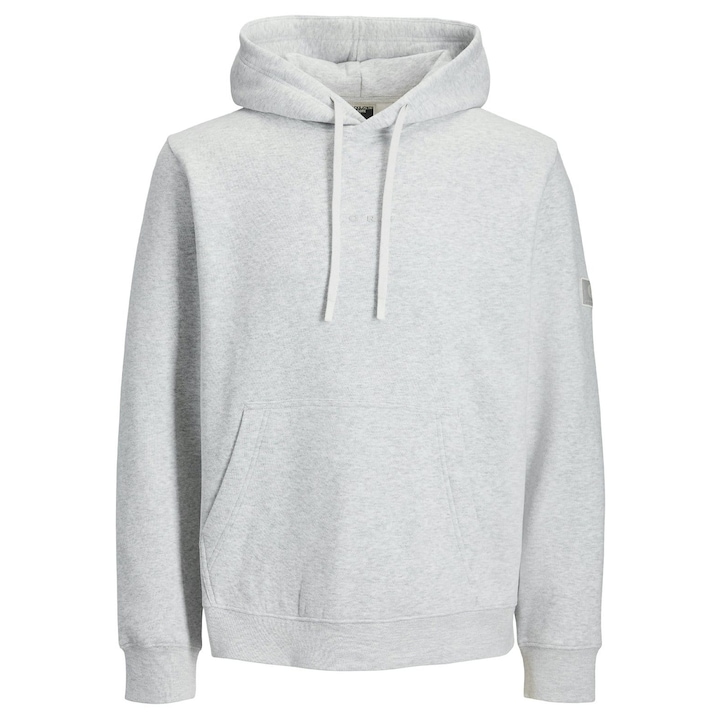 Hanorac JACK &JONES Point Badge Hood Bf 52863, Fehér