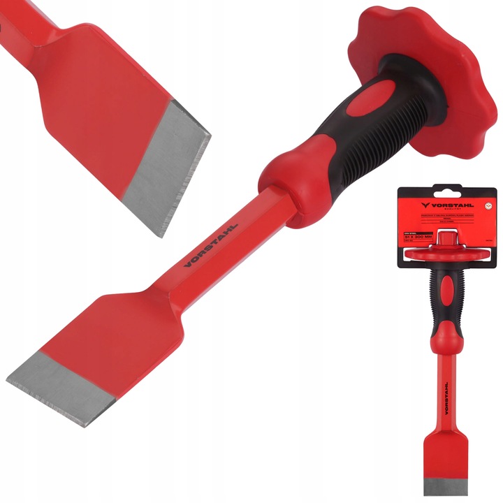 Длето плоско CrV 51x300 мм с противоплъзгаща дръжка Vorstahl