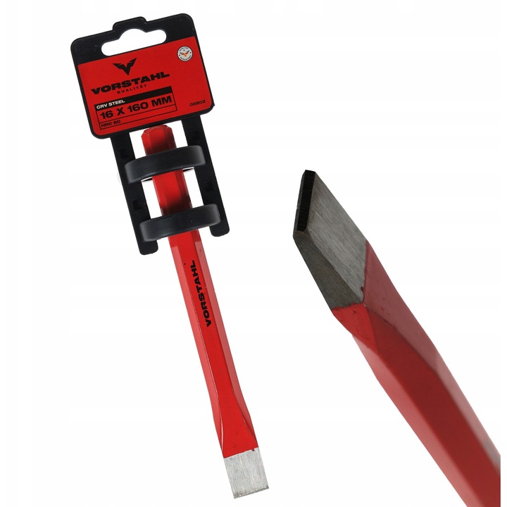 Длето Професионално Стомана CrV 160x16mm, Ковано, Твърдост 60 HRC